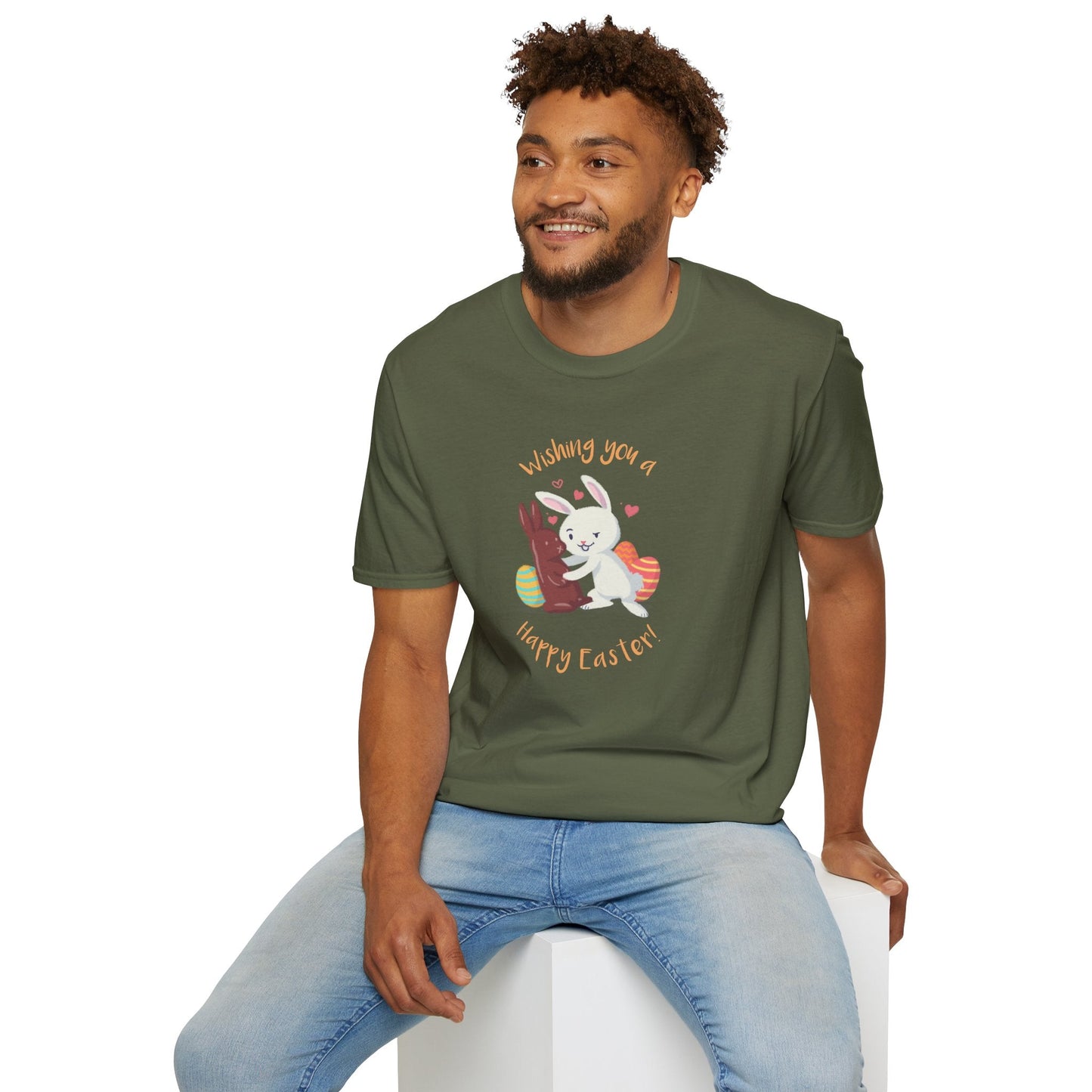 Easter Bunny T Shirt With Easter Signature And Prints Unisex Tee Design For All Occasions