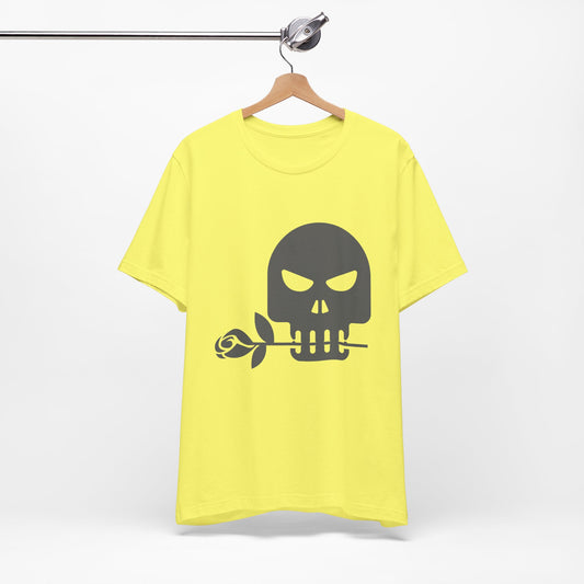 Unisex Cotton Tee Shirt with Skull