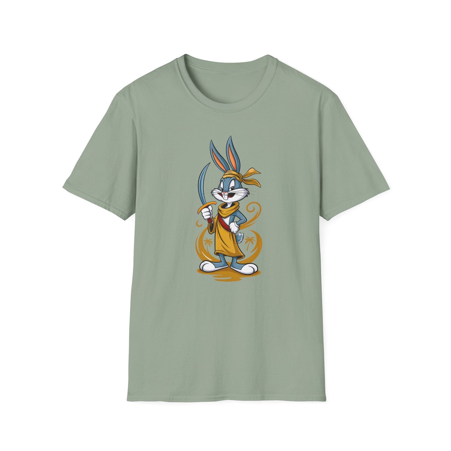 Bugs Bunny T Shirt Unisex Short Sleeve Cartoon Graphic Animation Gildan Softstyle 64000