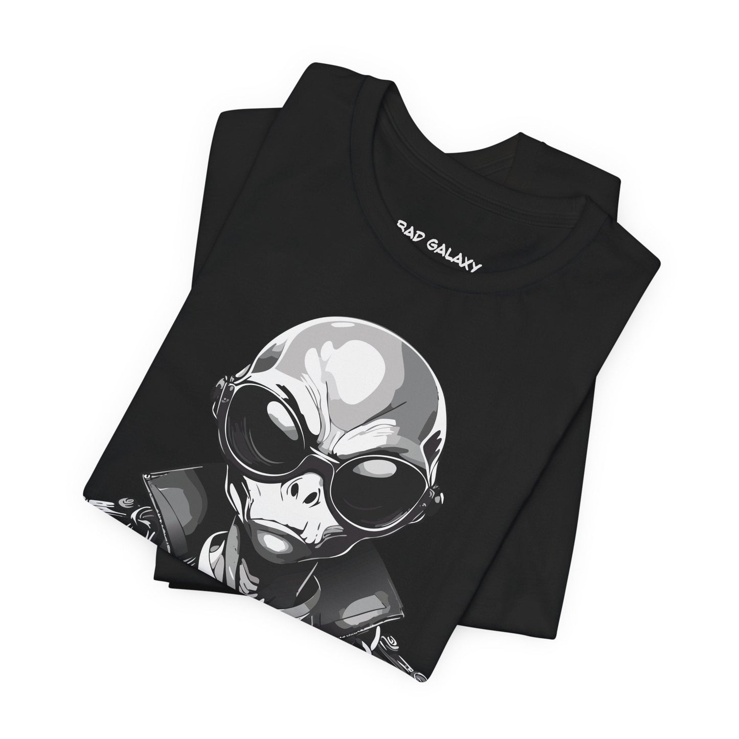 Tee Shirt With Alien From Bad Galaxy 100 Percent Cotton Made To Order Eco Friendly Inks Tee