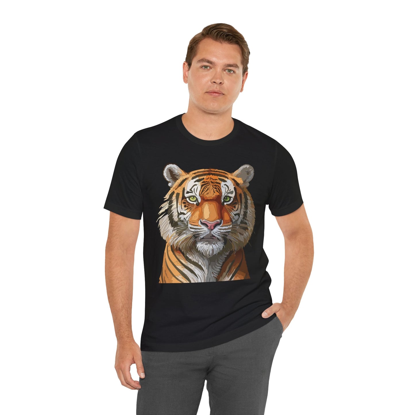 Unisex Animal Art Design Tee Shirt Wild Animals Graphic Tee Softstyle Gildan 64000