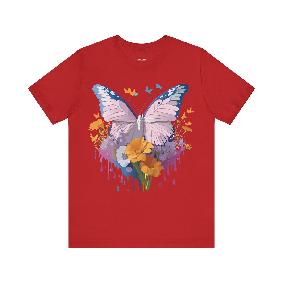 Butterfly Graphic Unisex Cotton Bella+Canvas Tee with Art Design n48