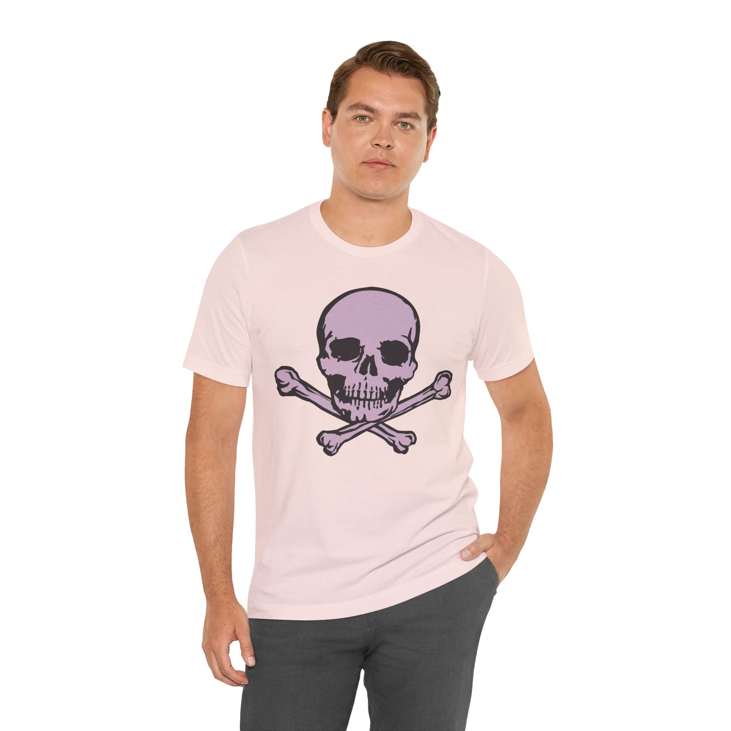 2-Pink Skull Graphic Design Tee, Skull Shirt, Vintage Tees, Art Design T-Shirt, Vintage Graphic Tee, Art Shirts with Skulls
