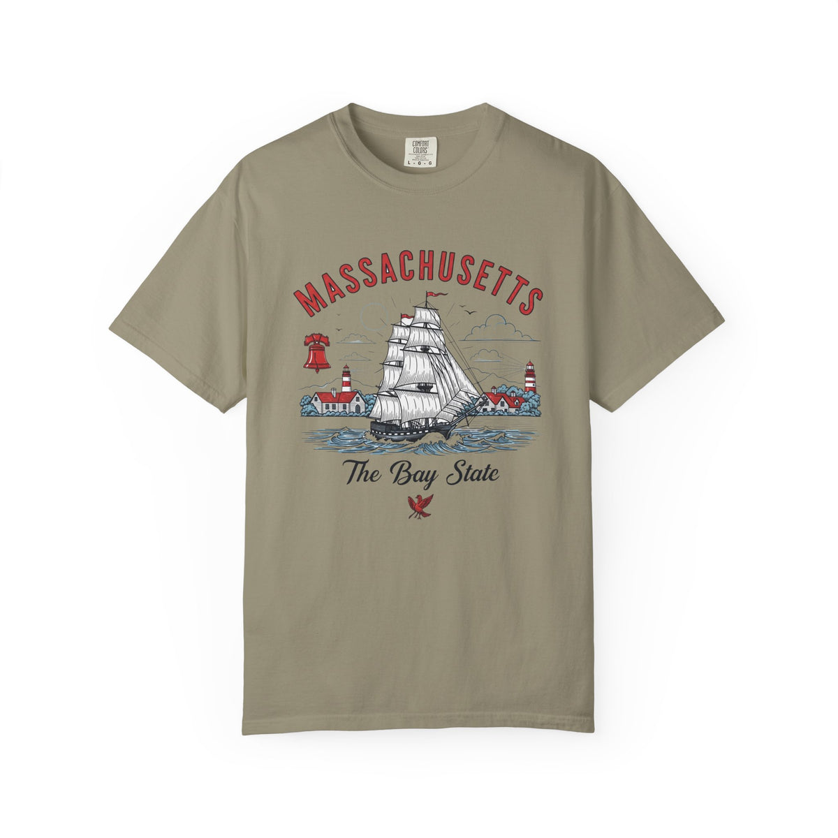 Massachusetts State Vintage Travel Tourist Graphic Tee Unisex 100 Cotton Comfort Colors T-Shirt