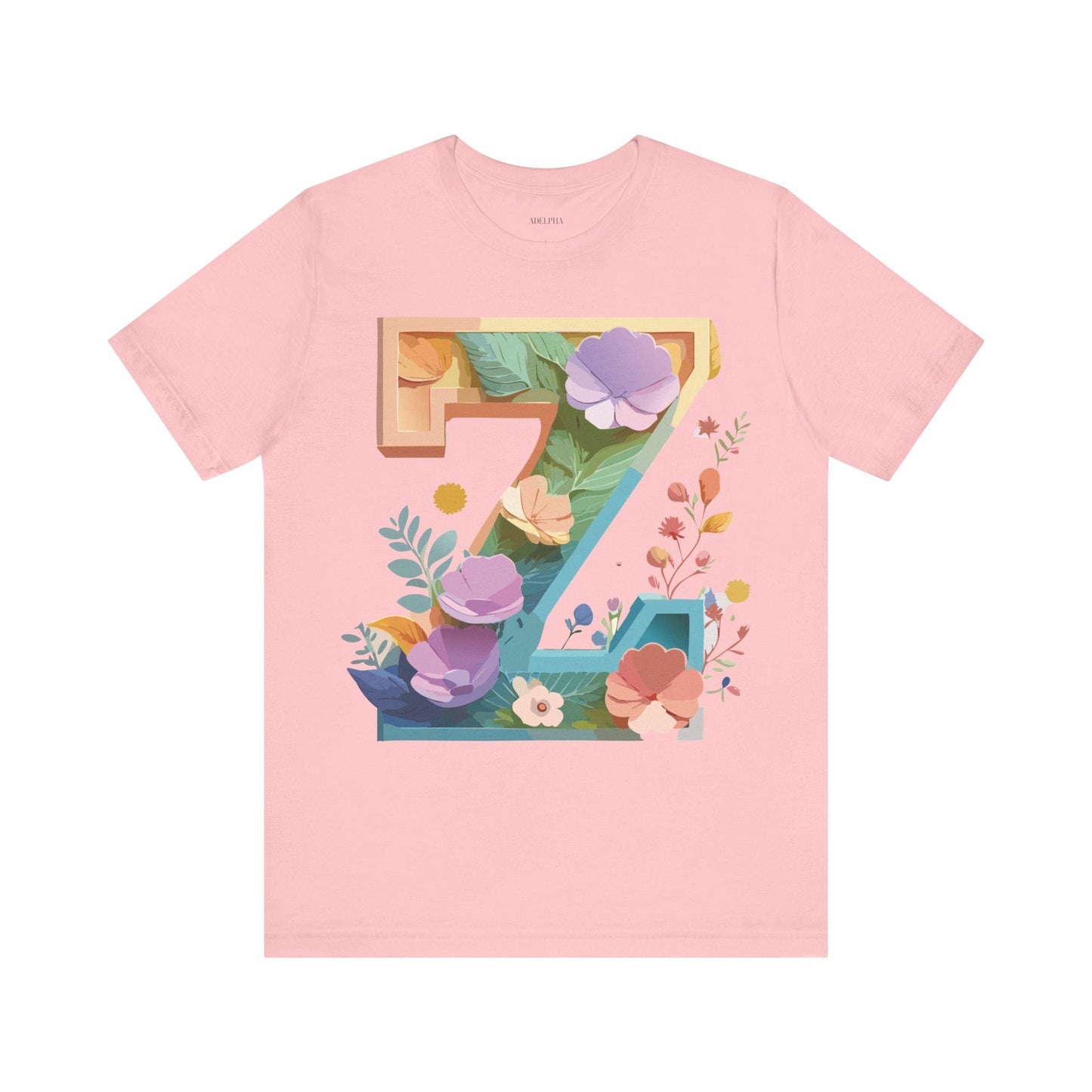 Unisex Letter Z Graphic Tee  Vintage Inspired Art Short Sleeve
