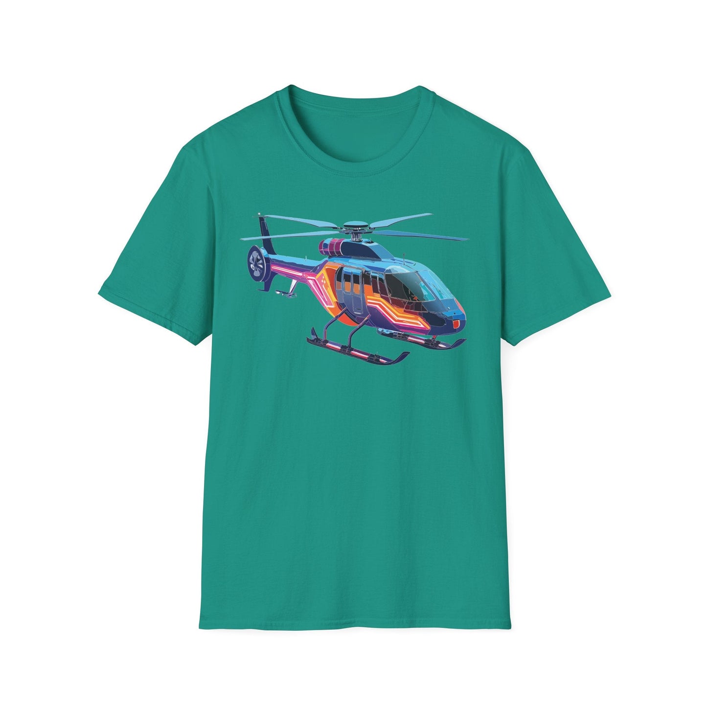 Chopper Helicopter T Shirt Unisex Softstyle 100 Percent Ring Spun Cotton Premium Tee