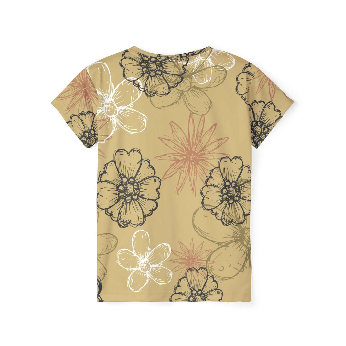 Poly Jersey Tee Shirt with floral prints