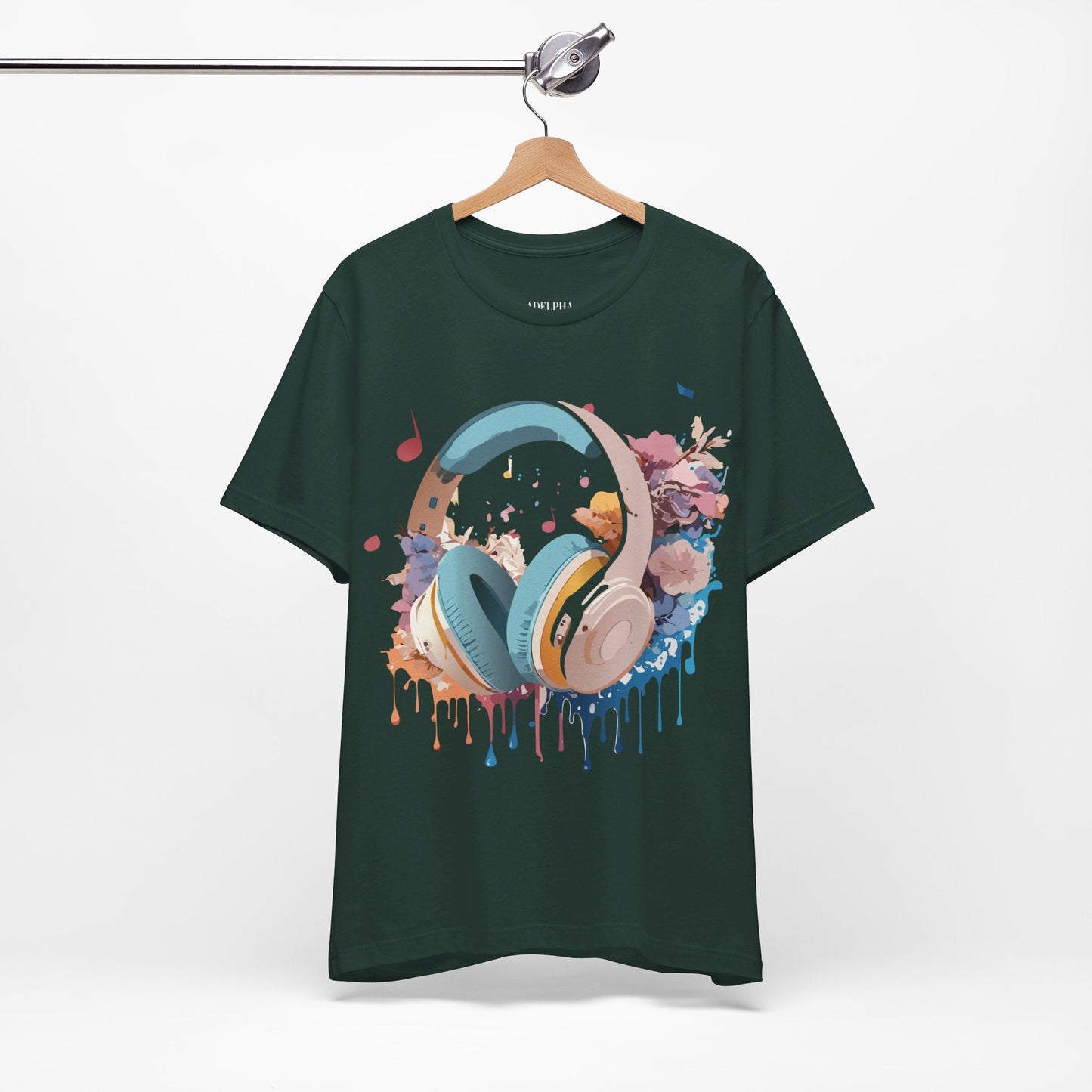 Music Graphic T Shirt Unisex Short Sleeve Tee Adelpha Vintage Inspired Art For Casual Everyday Wear
