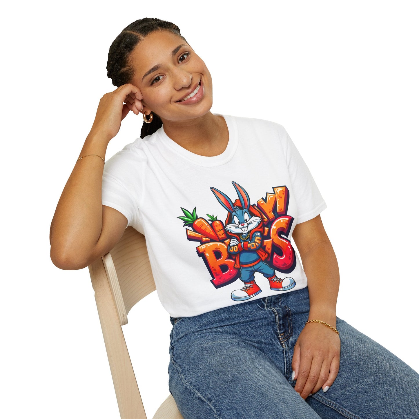 Funny Cartoon Animals T Shirt With Animation Design Unisex Softstyle Graphic Tee Gildan 64000