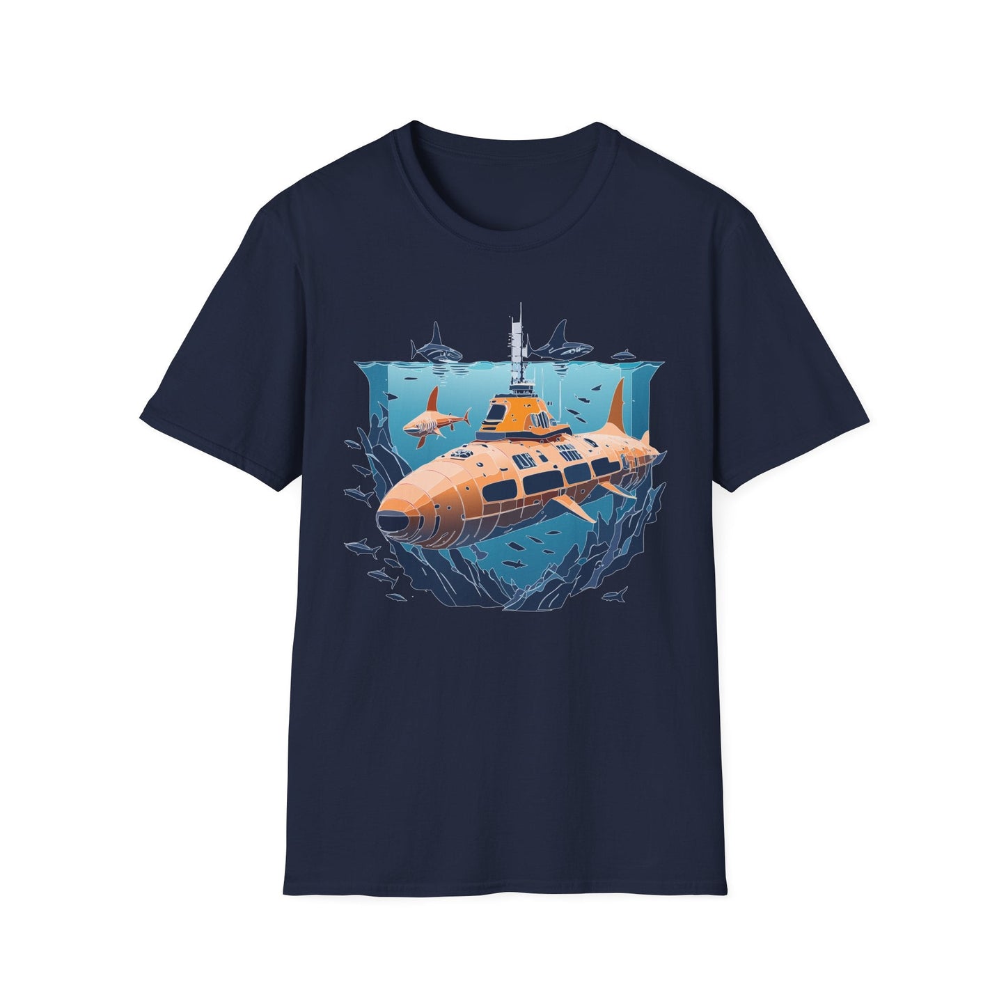 Ocean T Shirt Unisex Gildan Softstyle 64000 Ocean Theme Tee 100 Percent Cotton Fabric