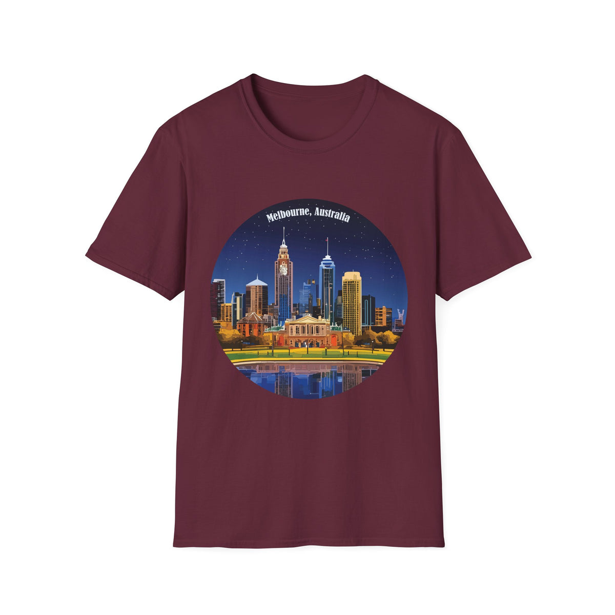 Melbourne Australia Skyline T-Shirt | City Nightscape Tee