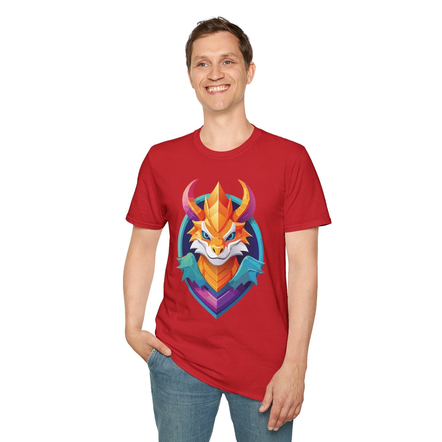 Dragon Graphic Unisex Cotton Softstyle Art Design Tee With Animals 4