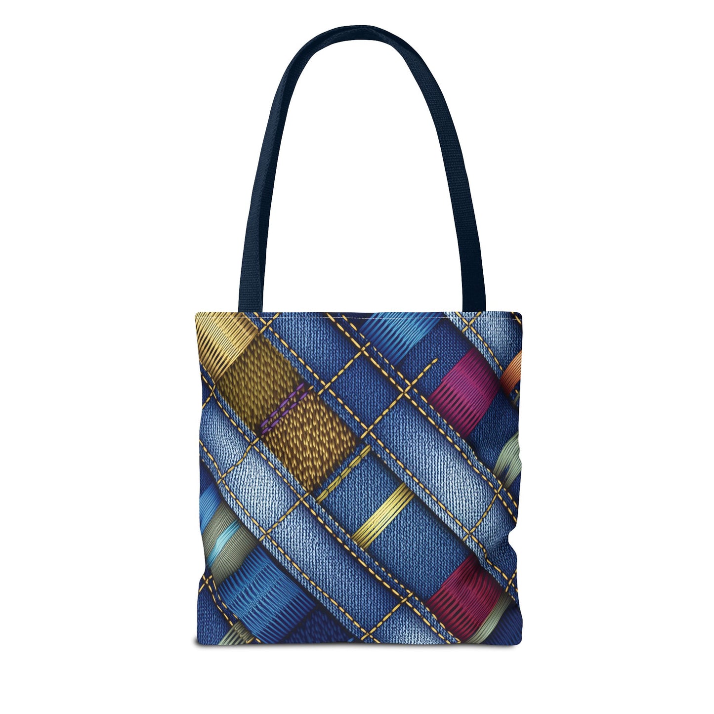 DENIM PRINT CANVAS BAG HIGH-QUALITY 100% SPUN POLYESTER 3 SIZES CANVAS BAG-148