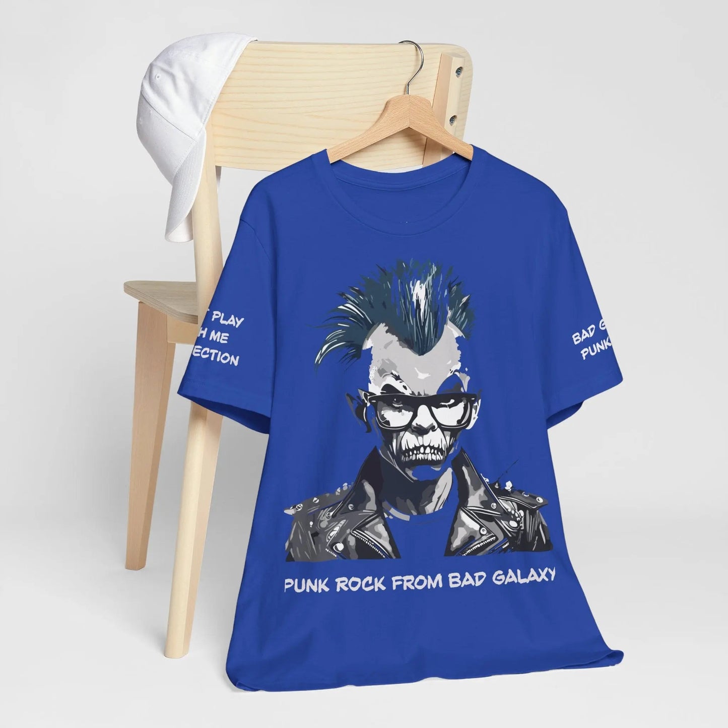 Punk Rock Tee Shirt From Bad Galaxy 100 Percent Cotton Eco Friendly Inks Made To Order USA Designed