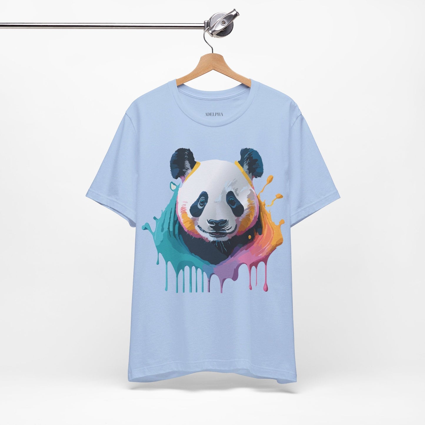 Panda Shirt Unisex Graphic Tee Vintage Inspired Art by Adelpha Premium Jersey Short Sleeve