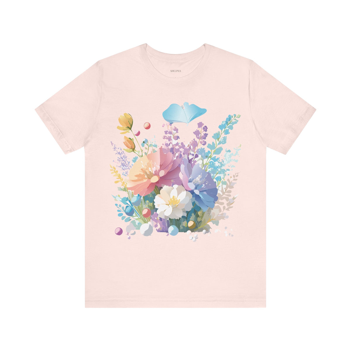 Floral Graphic Tee Shirt - Bella+Canvas Unisex 100 Cotton 1