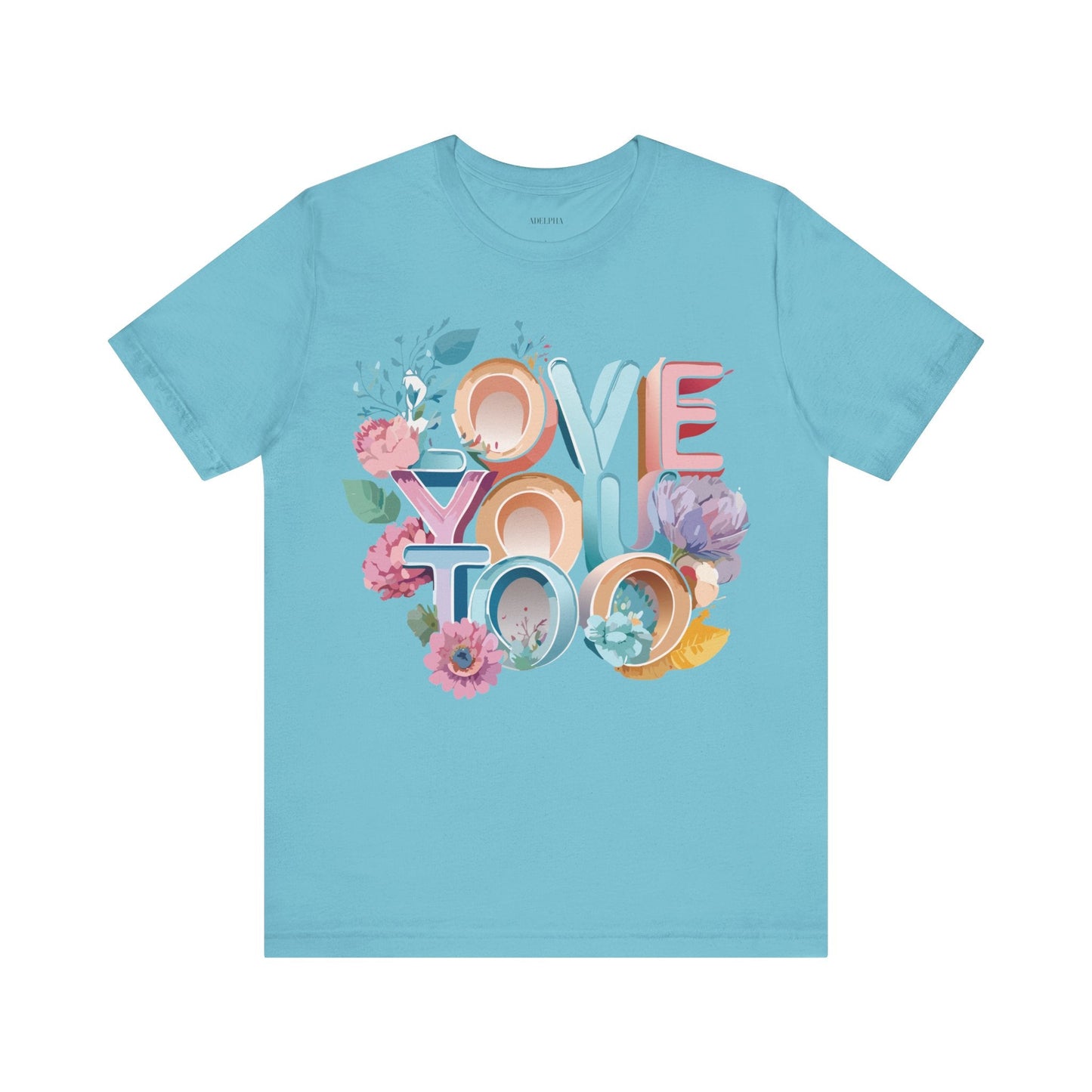 Valentine Day Graphic Unisex 100 Cotton Vintage Artwork with Love and Flower Design Tee 39