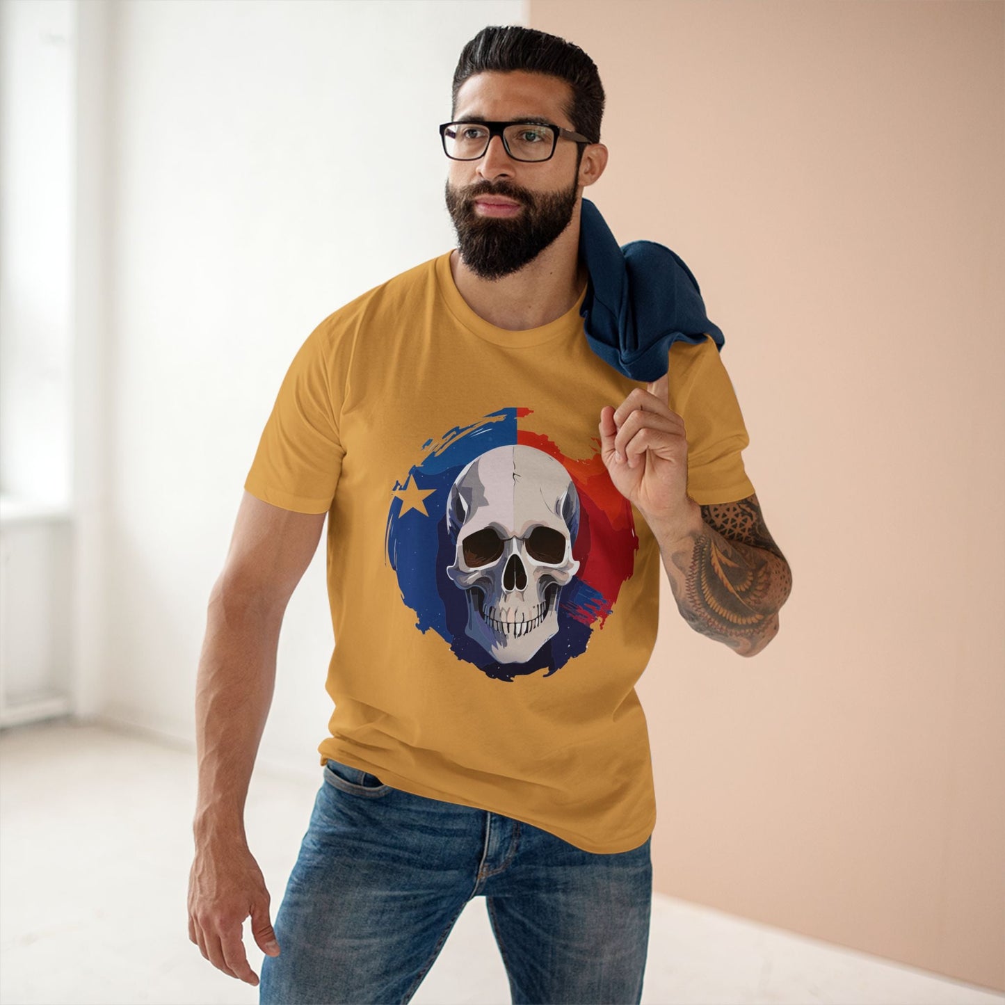Skull Skeleton Shirt Unisex Premium Cotton Tee With Original Art Design Retro2Nova