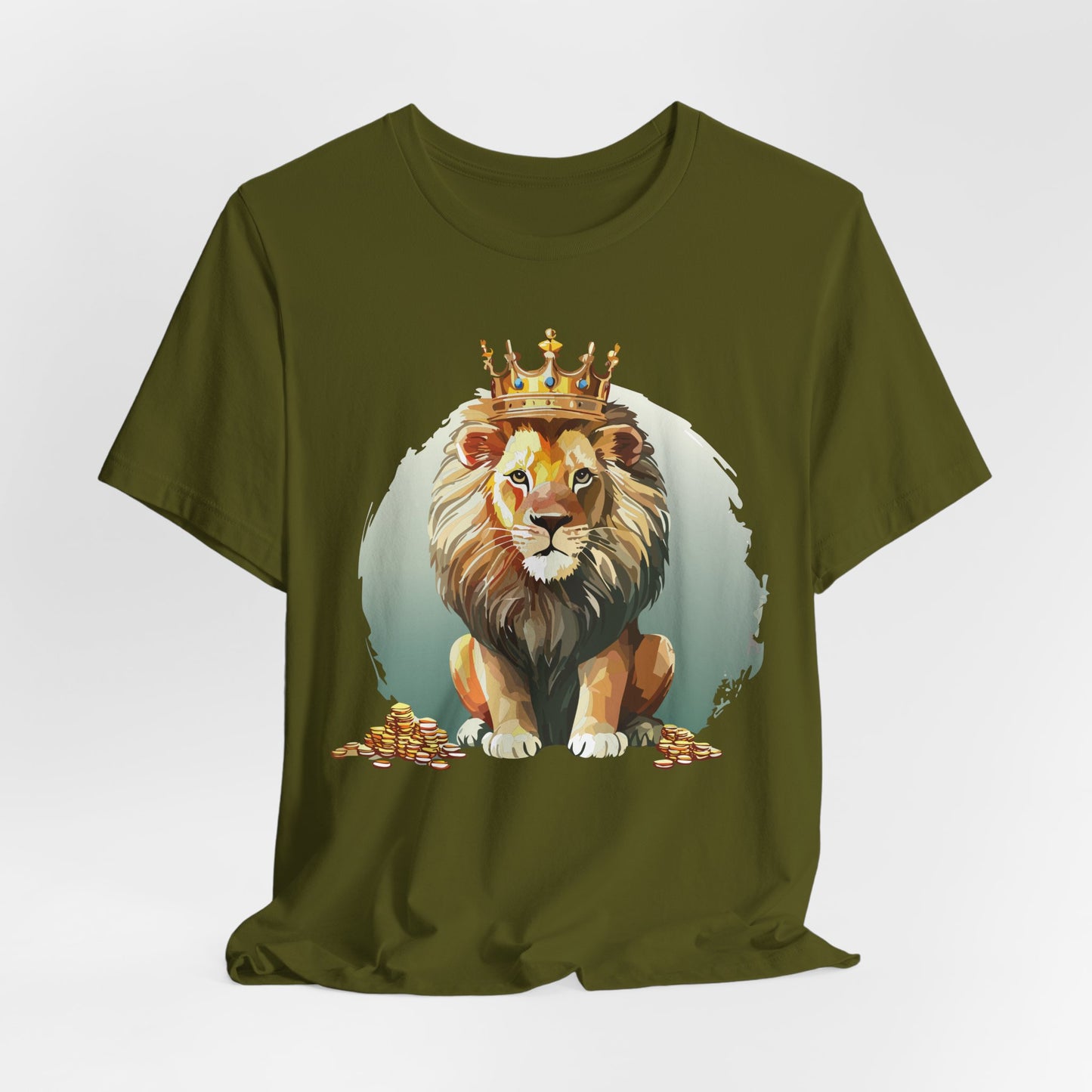 Regal Lion Short Sleeve Tee, Animal Shirt, Lion Tee, Unisex Top, Birthday Gift, Shirt with Animal design