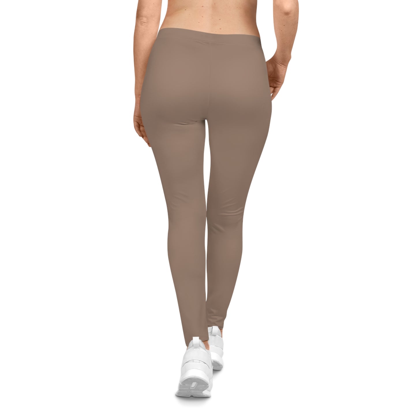 Dusty Taupe Color Women's Poly-Span Casual Leggings XS-2XL