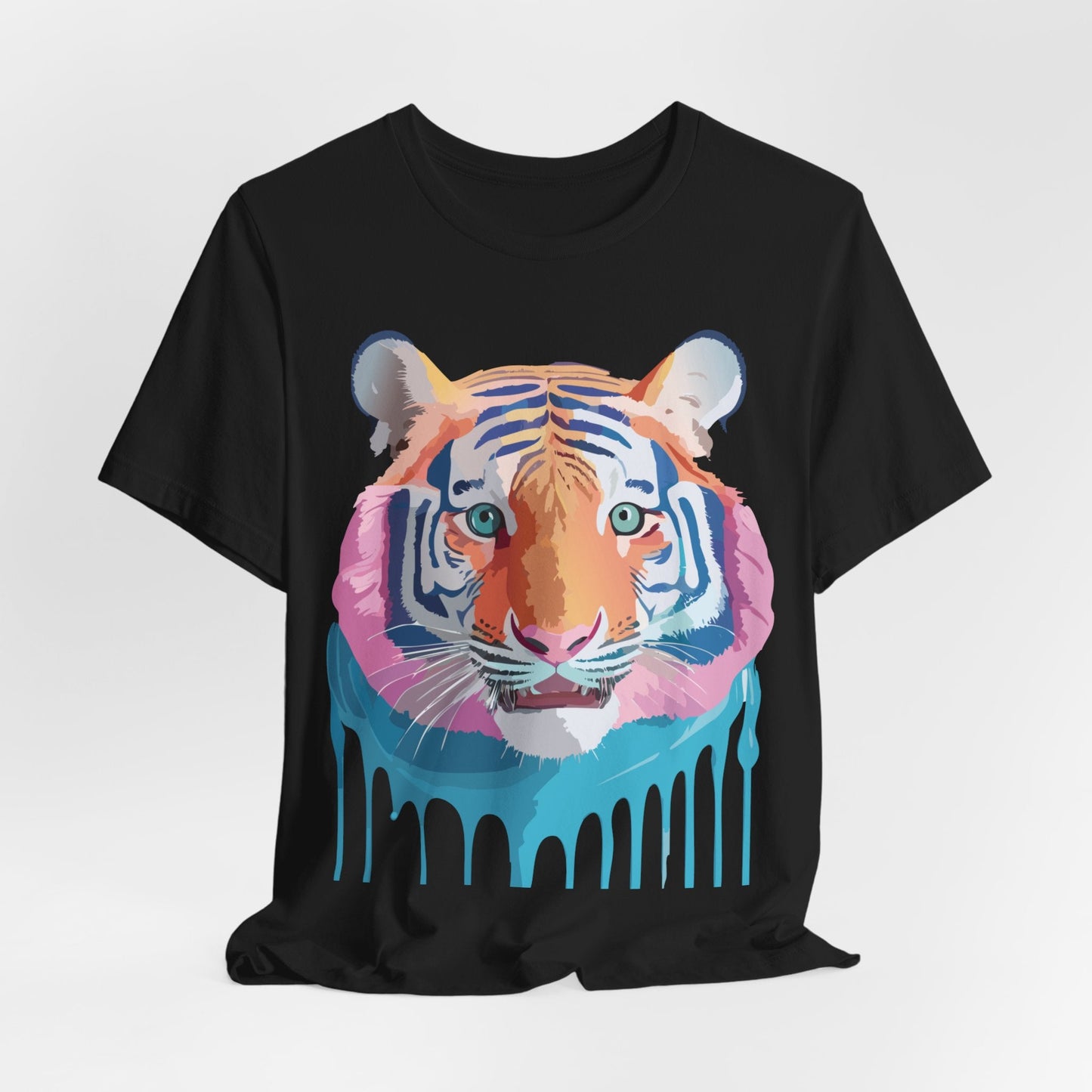 Tiger Graphic Unisex 100 Cotton Vintage Art with Animal Tee 17