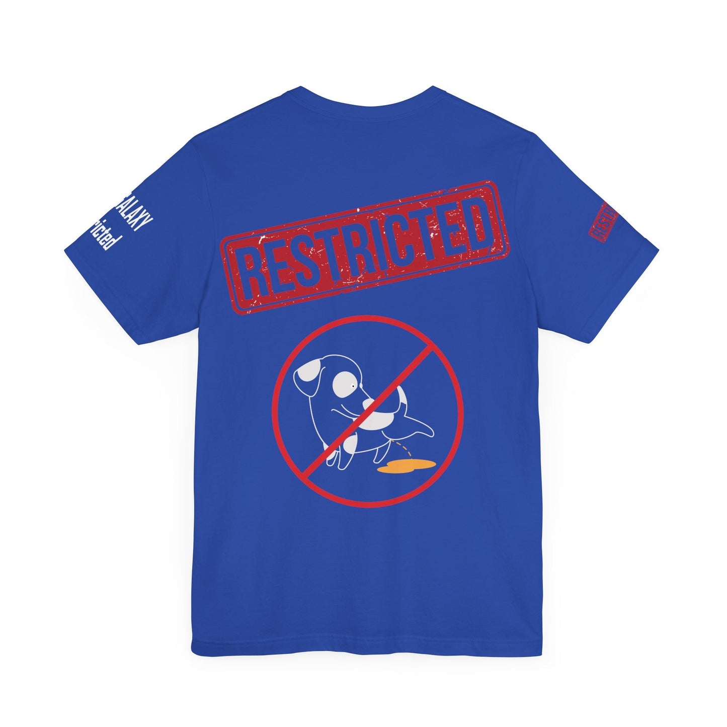 Bad Galaxy Tee Shirt With Red Stamp Made To Order 100 Percent Cotton Eco Friendly Inks USA