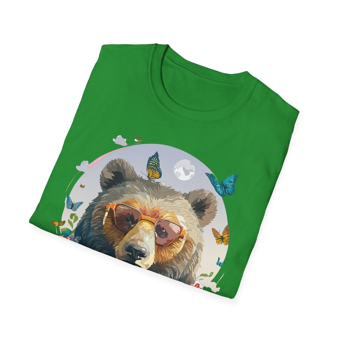 Bear T Shirt Unisex Softstyle Tee 100 Percent Ring Spun Cotton Gildan 64000 Comfortable Wear