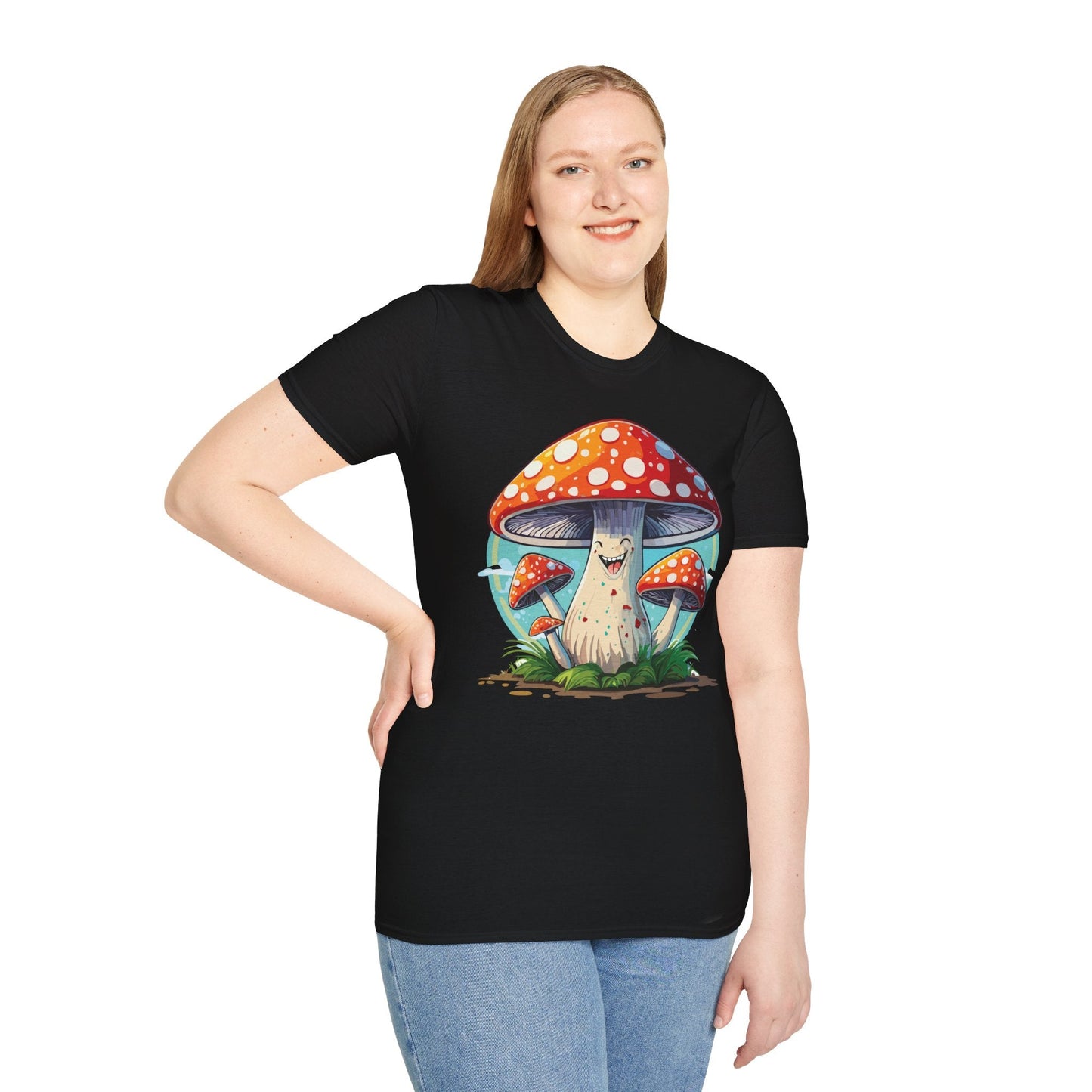 Mashroom Tee Shirt Unisex Funny Mashroom Design Softstyle Cotton Tee For Everyday Comfort