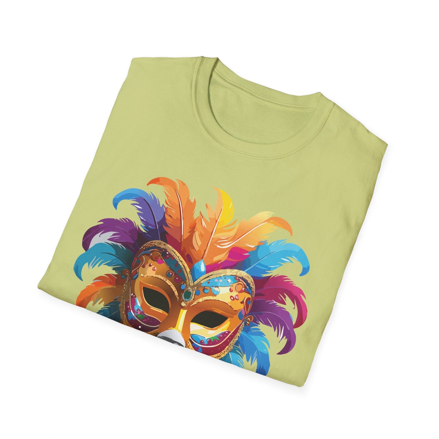 Mask Tee Shirt Unisex Masquerade Design Art Graphic Gildan Softstyle 64000 Cotton Tee