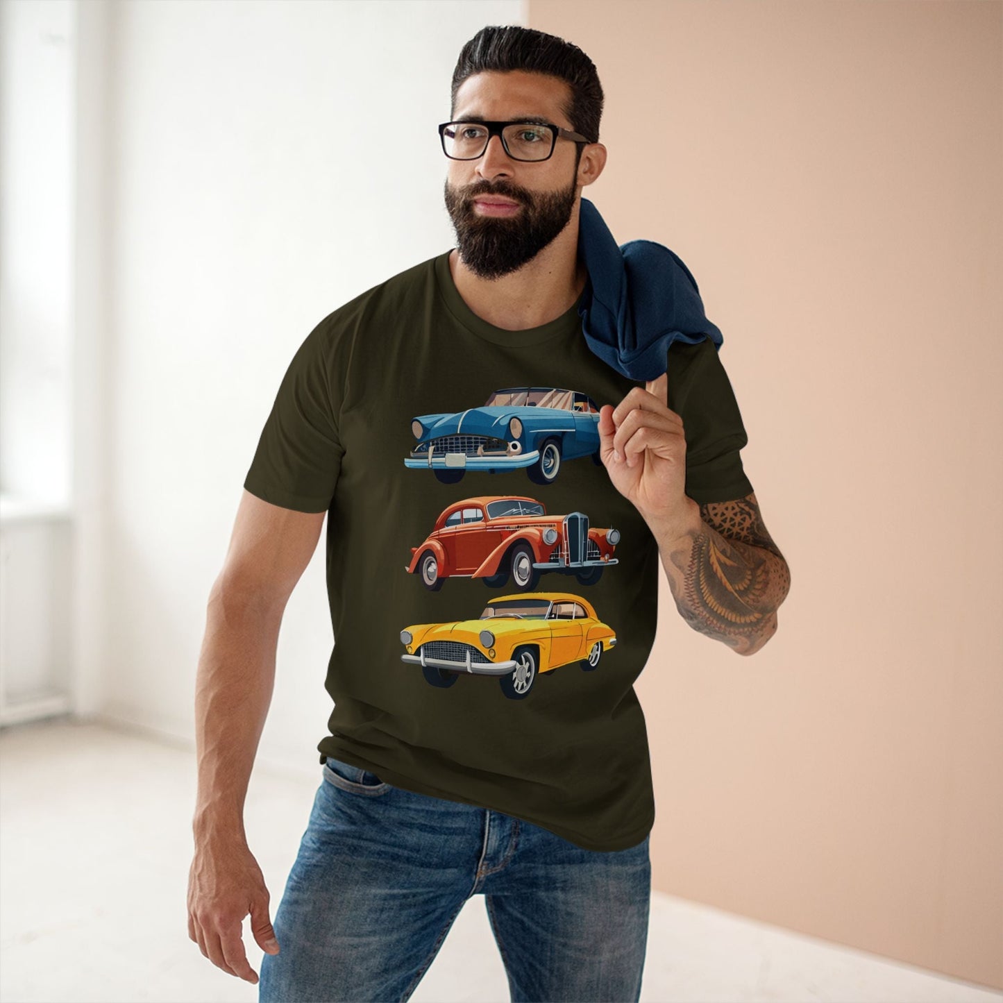 Retro Car Shirts Vintage Car Shirts RC4 Unisex Premium Cotton Tee With Original Art By Retro2Nova