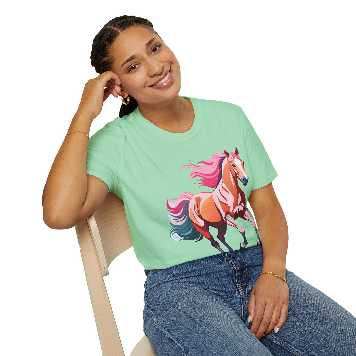 Horse Shirt Gildan Softstyle Tee Unisex 100 Percent Ring Spun Cotton