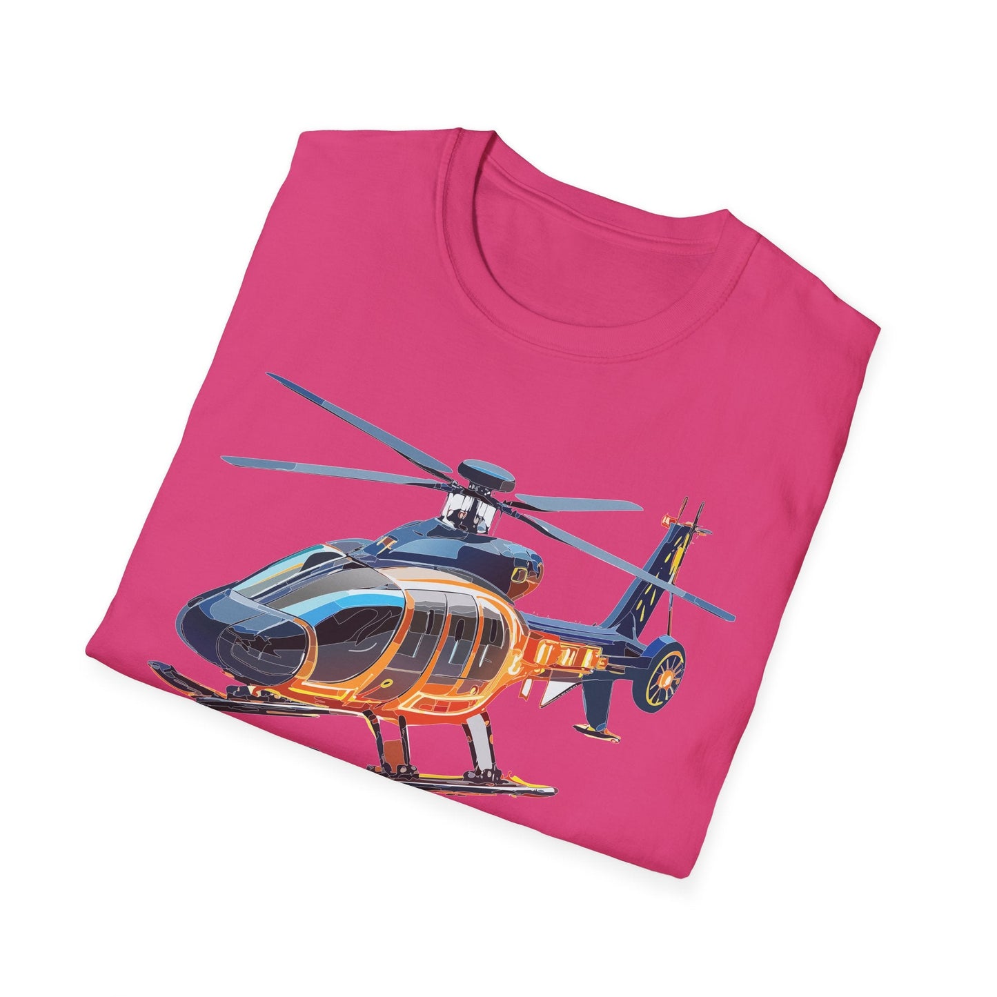 Chopper Helicopter Graphic Unisex Cotton Softstyle Short Sleeve Tee 5
