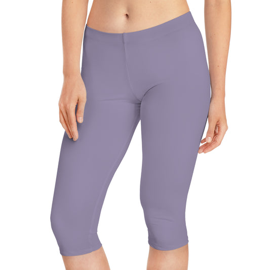 Purple Color Capri Leggings, Purple Capri Leggings 2