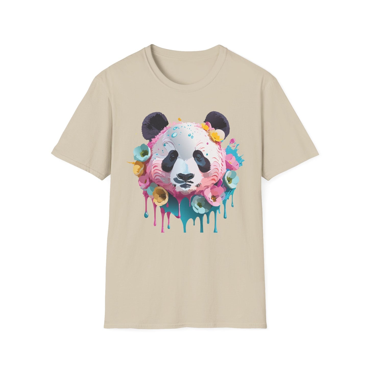Panda Shirt Unisex T Shirt Graphic Tee Animal Print Gildan Softstyle 64000 100 Percent Cotton