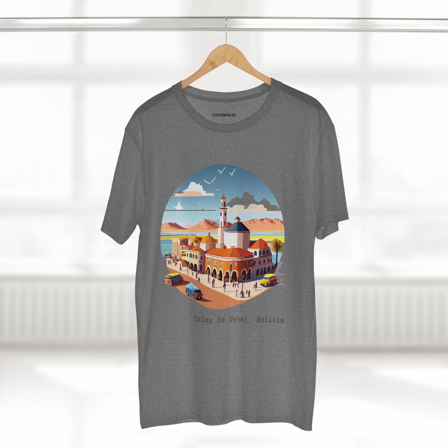 Bolivia Travel Shirt Unisex Premium Cotton Staple Tee With Original Retro2Nova Art Design