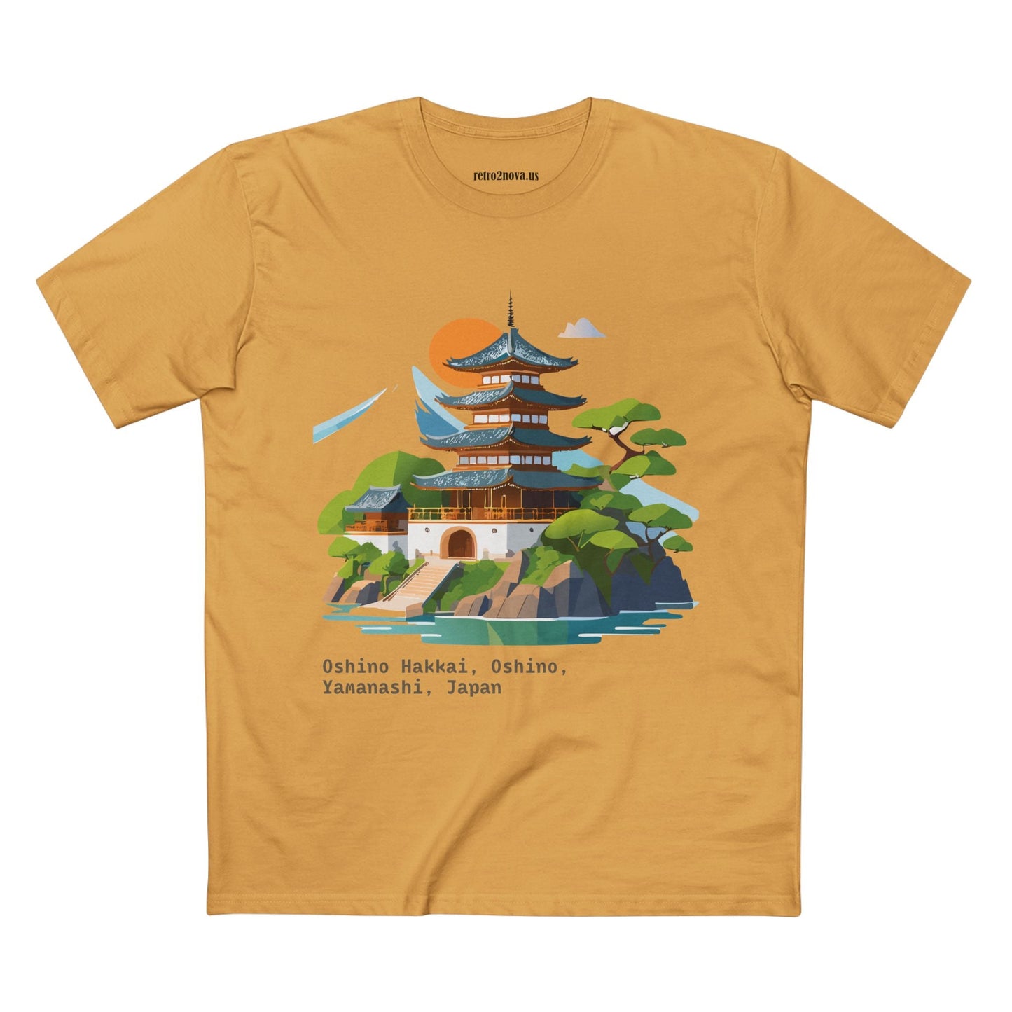 Japan Travel Shirt Unisex Cotton Tee With Original Art Design From Retro2Nova Collection