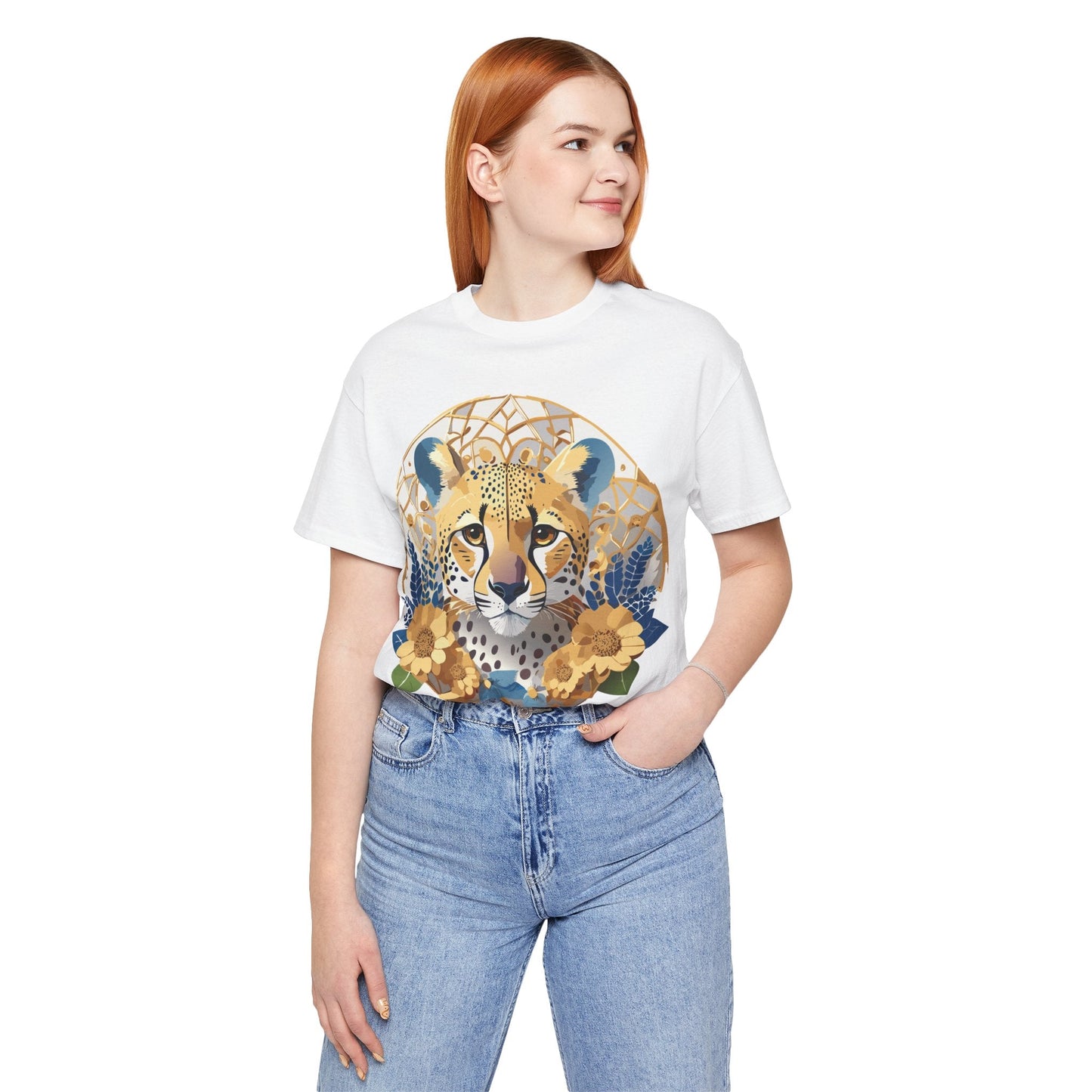 Medallion Graphic Unisex 100 Cotton Vintage Animal Medal Artwork Tee 53
