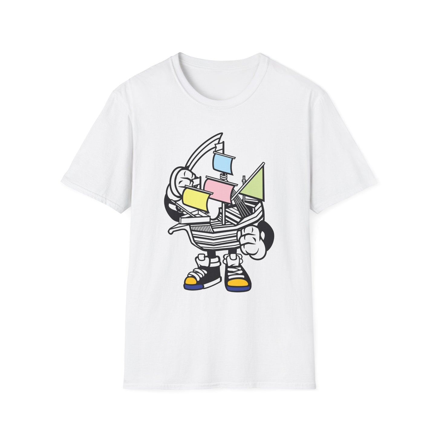 Cartoon T Shirt Animation Tee Funny Unisex Gildan Softstyle 64000 Short Sleeve Cotton