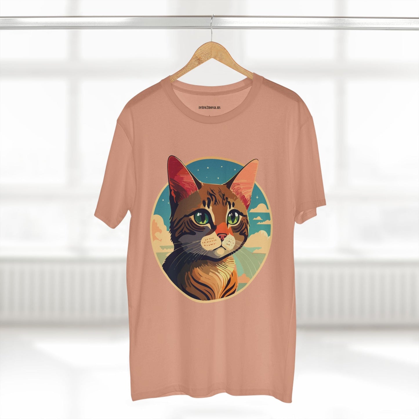 Animals Shirt Cat Design Unisex Premium Cotton Tee With Original Art From Retro2Nova Collection Exclusive Edition