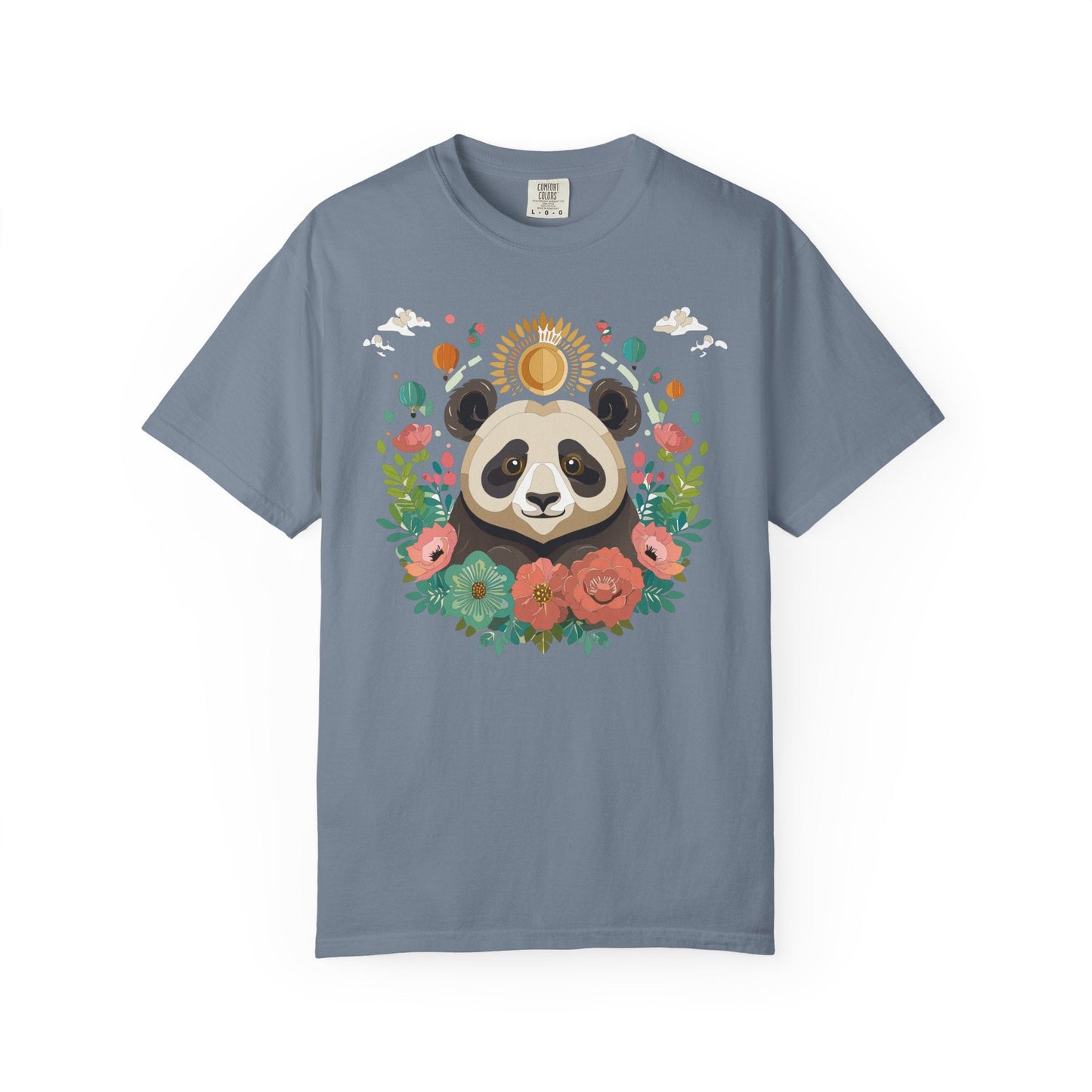 Panda Portrait Graphic T-Shirt Unisex Cotton Floral Animal Art Tee p4