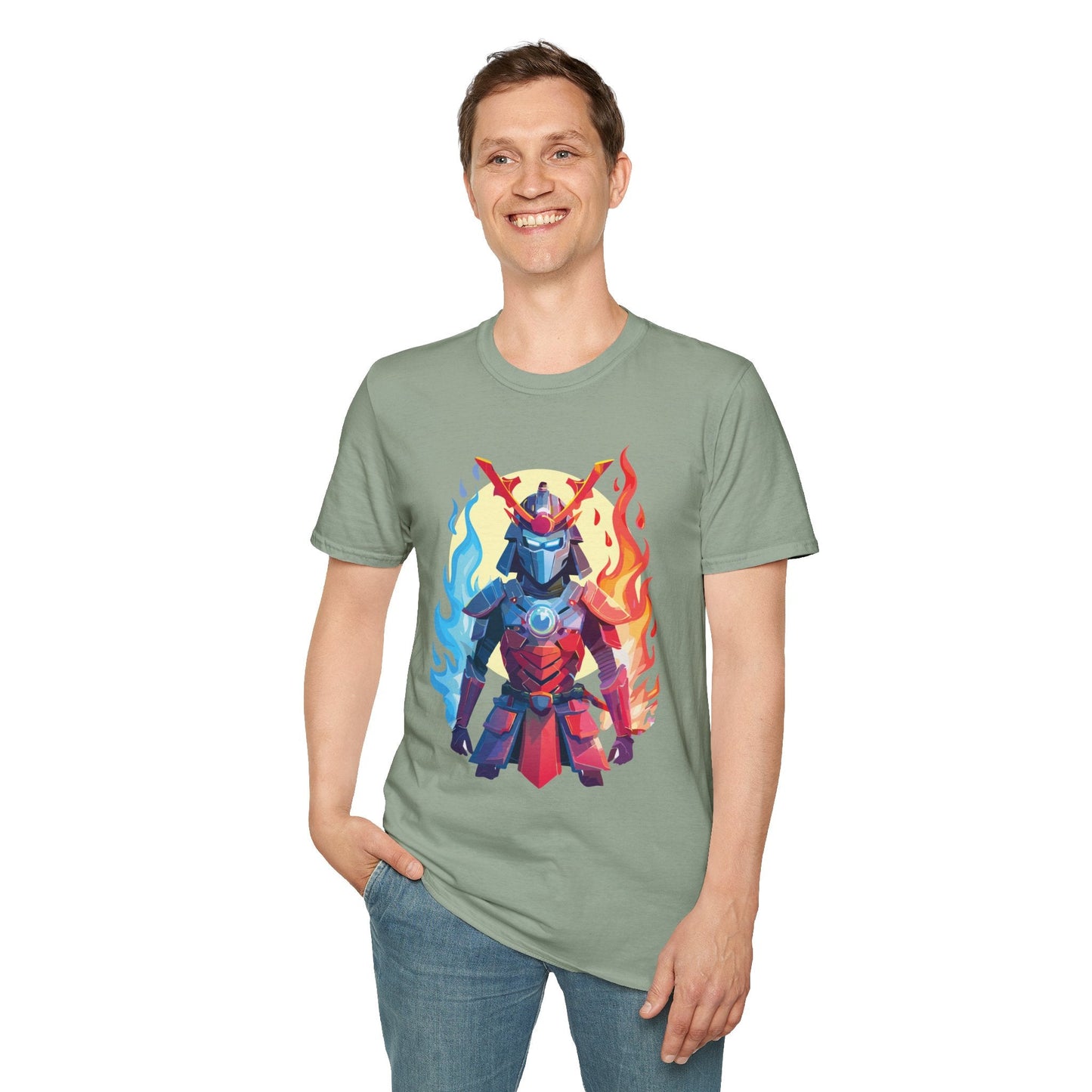 Samurai Shirt Unisex T Shirt Softstyle Ring Spun Cotton Gildan 64000 100 Percent Cotton Tee