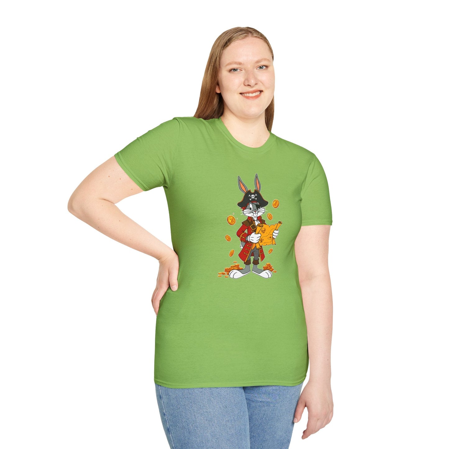 Cartoon Bunny Graphic Unisex Cotton Animal Animation Artwork Design Tee 30