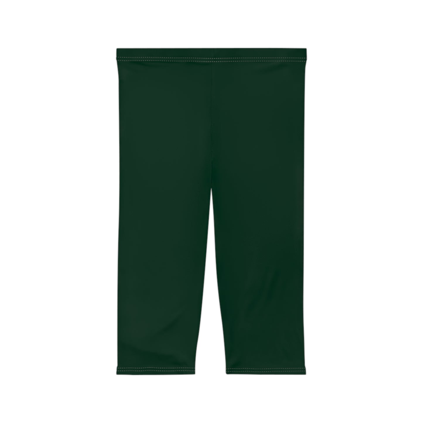 Evergreen Color Women's Brushed Suede Poly Span Casual Capri Leggings XS-2XL