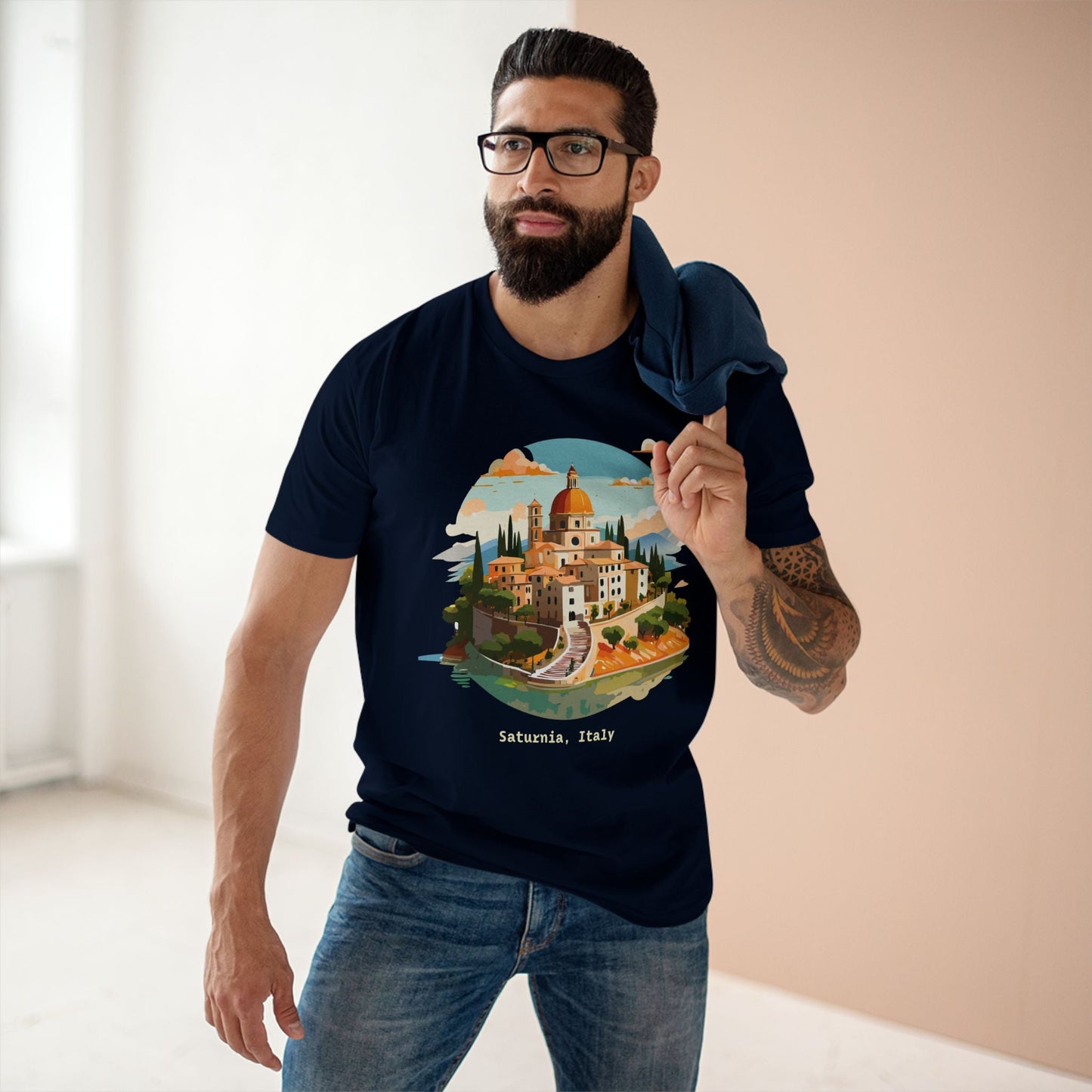 Italy Travel Shirt Unisex Tourist Tee With Original Art Design Retro2Nova Premium Cotton