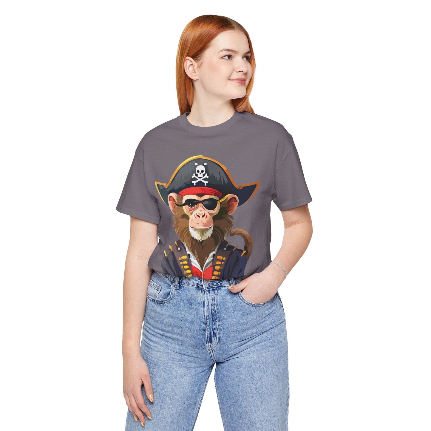 Unisex Animal Design Tee Shirt With Wild Animals Art Print Gildan Softstyle 64000