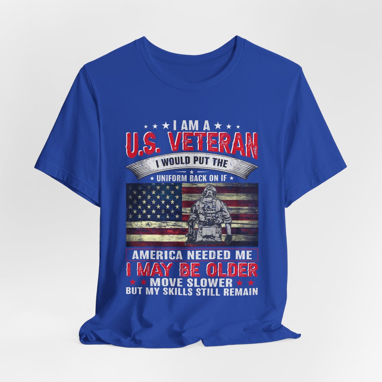 Army Veteran Patriotic Graphic Design Unisex Cotton T-Shirt v25
