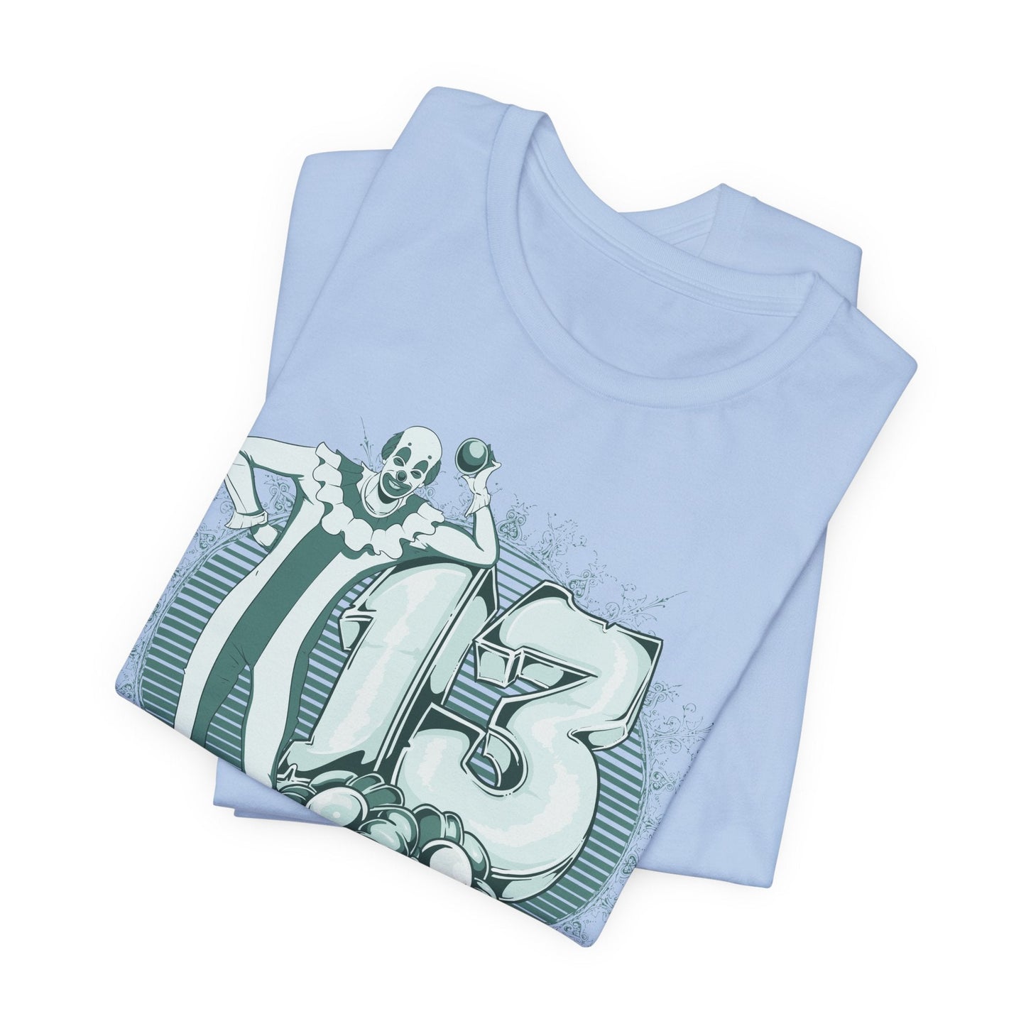 Vintage Clown Graphic Illustration Unisex Cotton T-Shirt Art-39