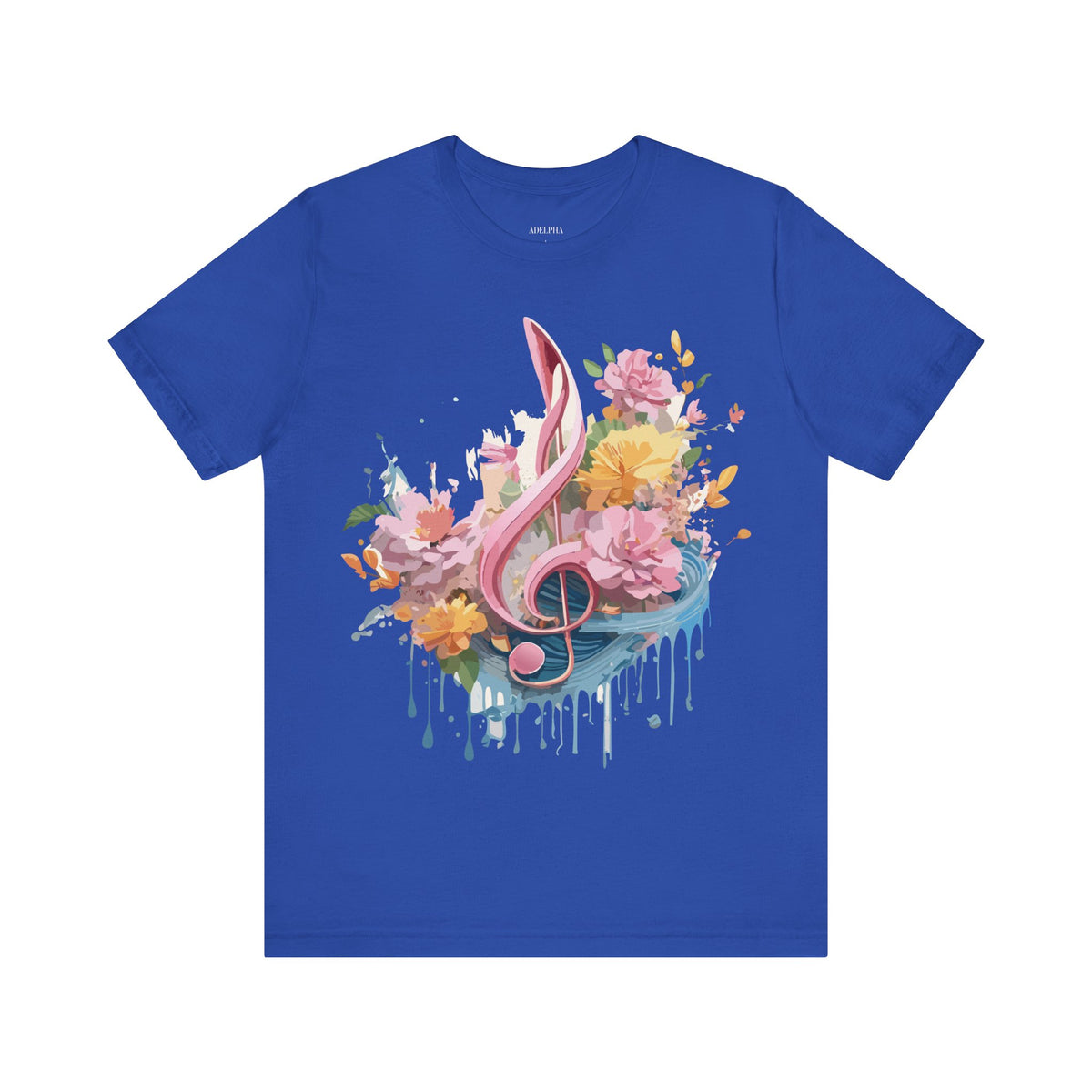 Music Graphic Unisex Cotton Bella+Canvas Tee with Art Design m133