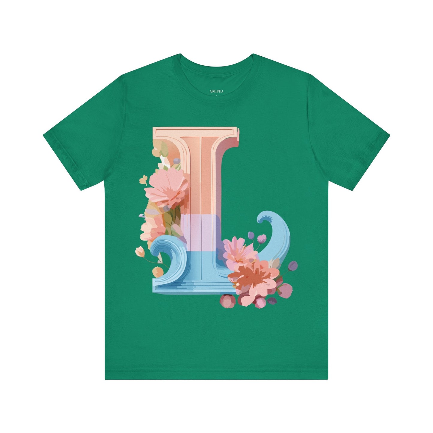 Letter L Shirt Unisex Graphic Tee With Vintage Inspired Artwork By Adelpha Premium Quality
