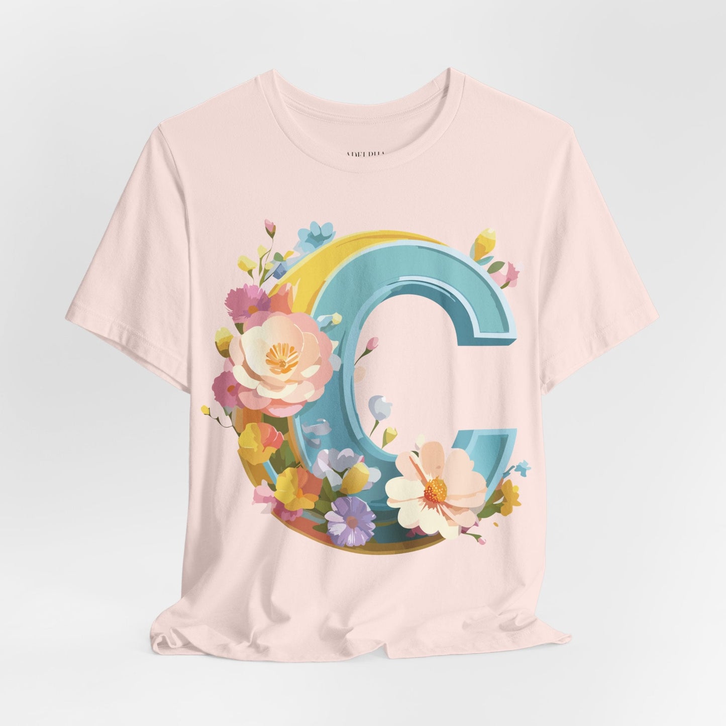 Letter C Shirt Graphic Tee Unisex Vintage Art Design Tee Adelpha Premium Short Sleeve